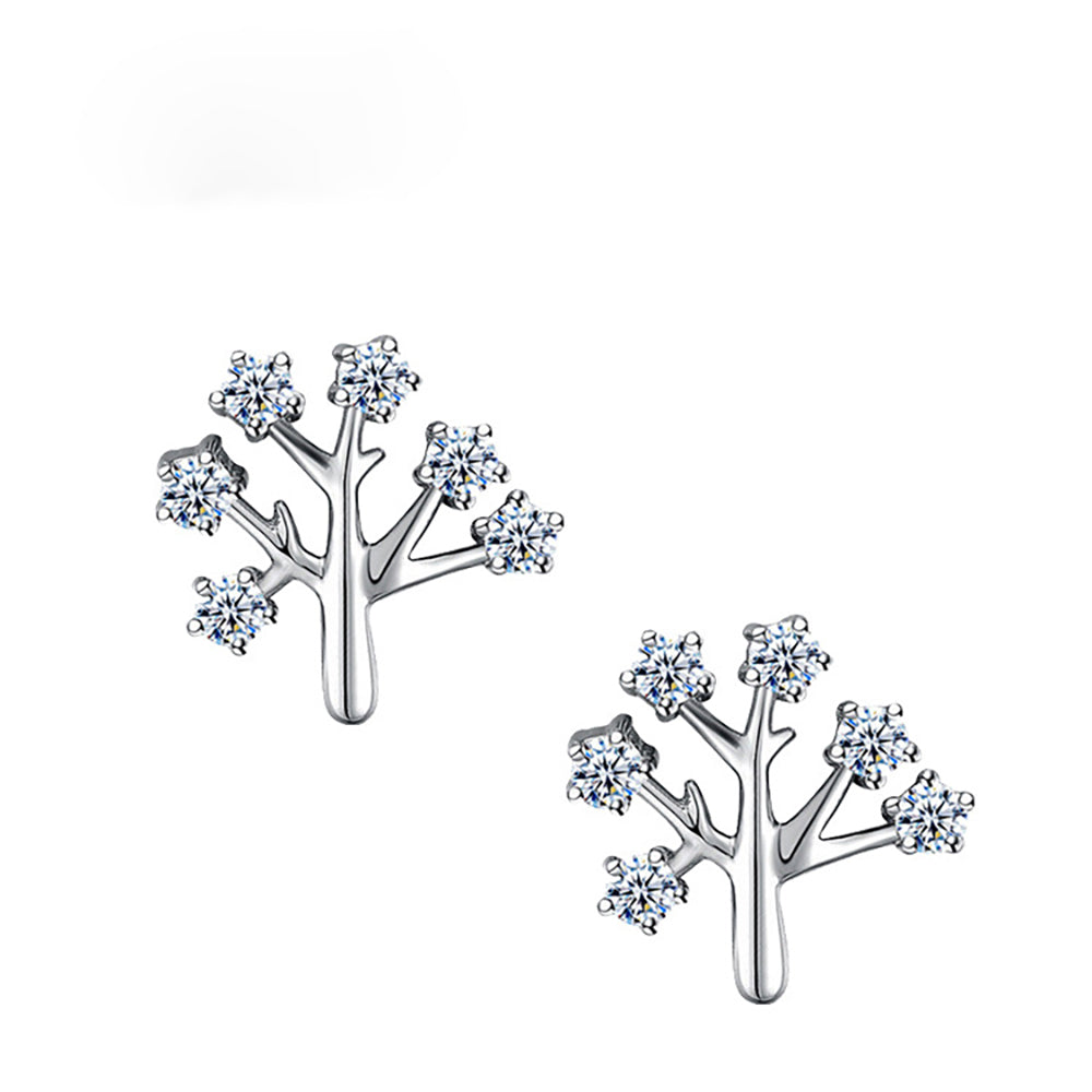 S925 sterling silver Christmas tree earrings – Gift Ideas — 1