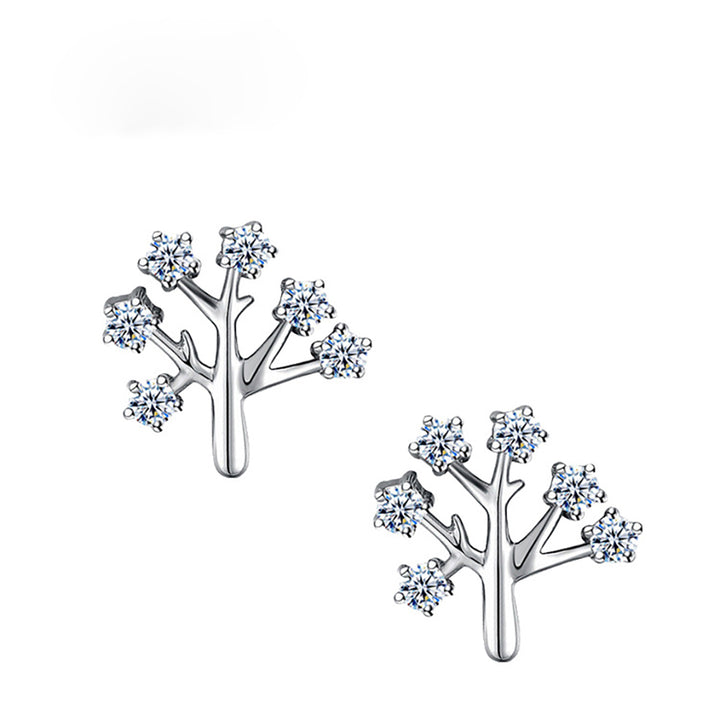 S925 sterling silver Christmas tree earrings – Gift Ideas — 1