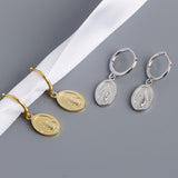 100% 925 Golden earrings sterling silver earrings – Practical Gifts — 6