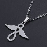 Stainless Steel Hollow Angel Pendant Necklace – Jewelry Gift Ideas — 1