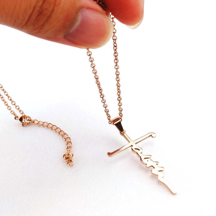 Stainless Steel Necklace Faith Necklace Faith – Jewelry Gift Ideas — 1