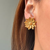 Retro Titanium Steel Stylish Flower Earrings – Holiday Gift Ideas — 5