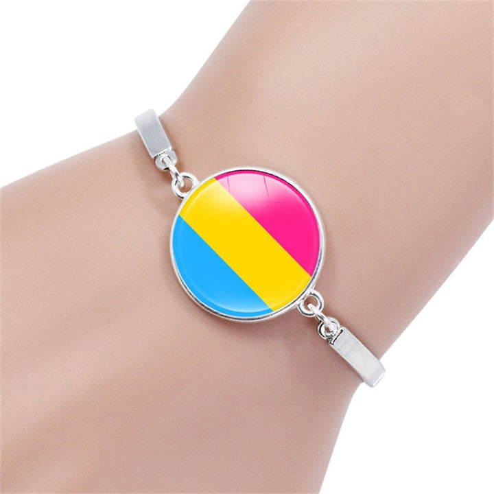 Rainbow Strip Time Gem Bracelet Alloy Bracelet – Jewelry Gift Ideas — 1