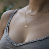 Glossy Metal Disc Pendant Women's Clavicle – Jewelry Gift Ideas — 3
