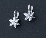 Diamond flower earrings – Meaningful Gifts — 3