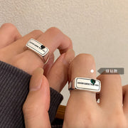 Geometric Squares Letters Ring Women's Fashion – Stylish Gifts — 7