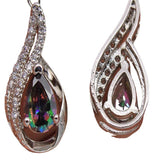 Women's Colorful Topaz Drop Earrings With Diamonds – Gifts for Her — 5