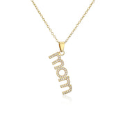 18K Copper Plated Zircon MOM Pendant Necklace – Jewelry Gift Ideas — 3