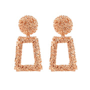 Metal earrings embossed floral earrings – Holiday Gift Ideas — 3