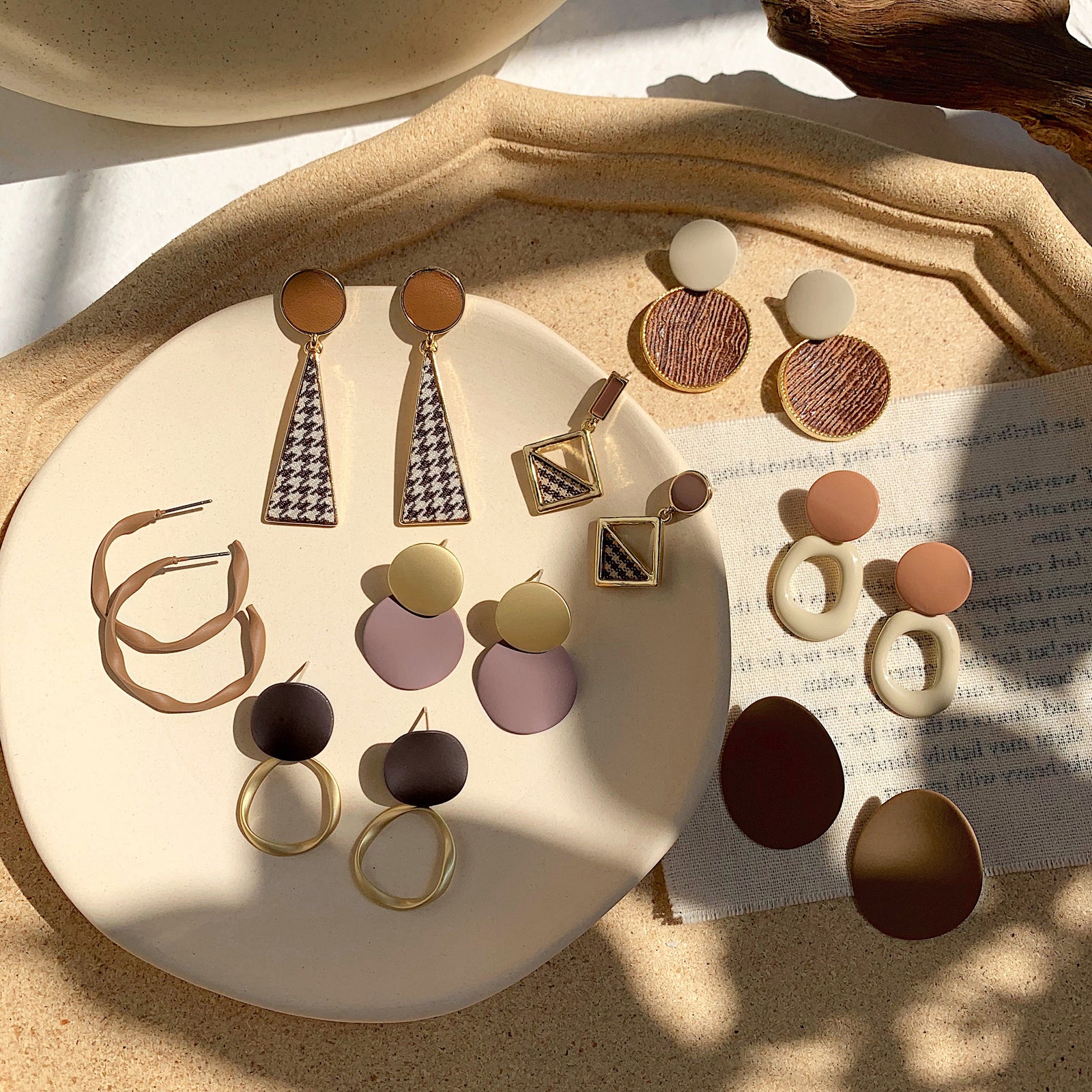 Autumn and winter geometric earrings female – Gifts for Her — 1