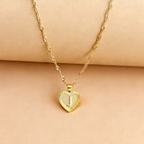 Hexagon Imitation Gold Pendant Necklace Peach – Jewelry Gift Ideas — 6