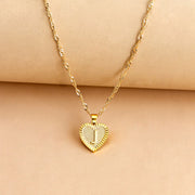 Hexagon Imitation Gold Pendant Necklace Peach – Jewelry Gift Ideas — 6