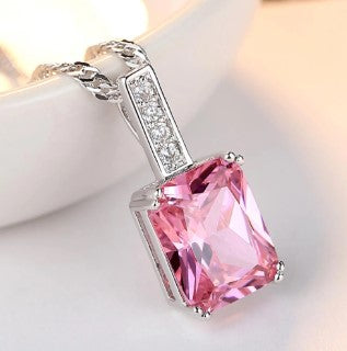 Pink Princess Zirconia Necklace – Jewelry Gift Ideas — 1