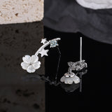 Shell Flower Stud Earrings Diamond Stars – Special Occasion Gifts — 2