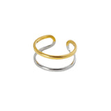 Gold And Silver Color Contrast Patchwork Double-layer – Birthday Gifts — 3