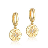 Fashion Star Medal 14K Gold Plated Earrings – Stylish Gifts — 5