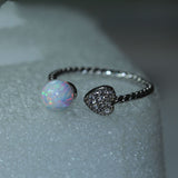 6mm Opal Beads White Colorful Ring – Thoughtful Gifts — 2
