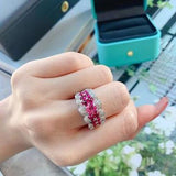 Colored Gems Red Corundum Pigeon Blood Red Treasure Ring – Gift Ideas — 4