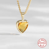 S925 Sterling Silver Ins Wind Topa Stone Love – Jewelry Gift Ideas — 6