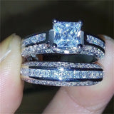 Zircon White Diamond And Blue Diamond Ring – Stylish Gifts — 3