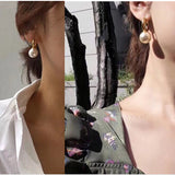 Gold pearl Hoop earring – Jewelry Gift Ideas — 4