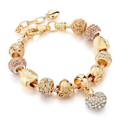 Gold-plated heart beaded bracelet – Jewelry Gift Ideas — 10