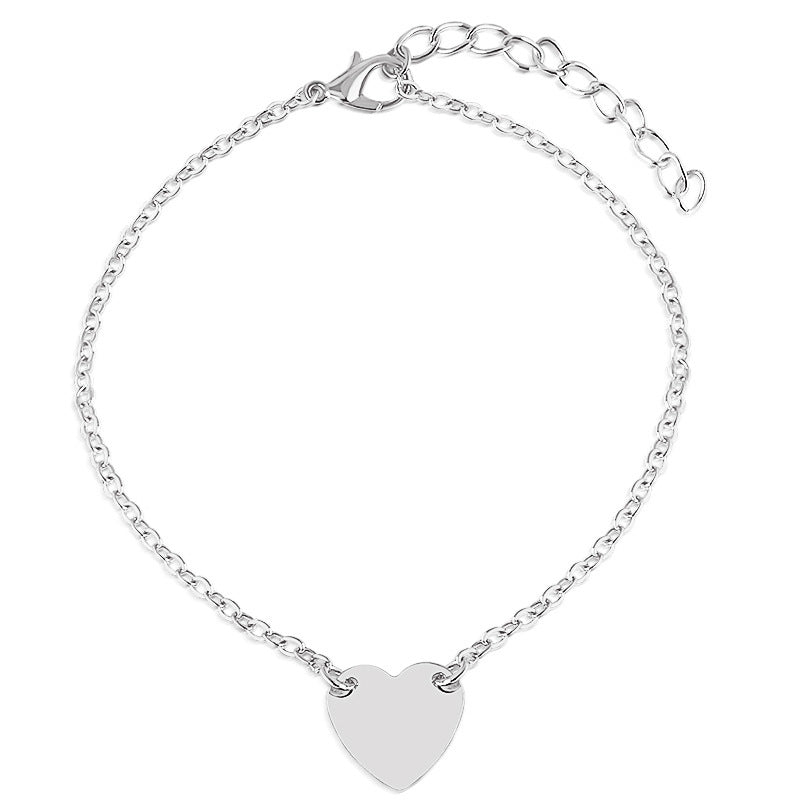 Simple Love Peach Heart Bracelet And Anklet – Jewelry Gift Ideas — 1