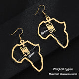 Gold Stainless Steel Adinkra Gye Nyame Earrings – Small Gift Ideas — 5