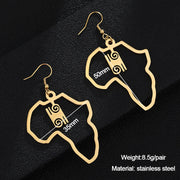 Gold Stainless Steel Adinkra Gye Nyame Earrings – Small Gift Ideas — 5