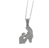 Stainless Steel Hollow Mother Child Love Pendant – Jewelry Gift Ideas — 4