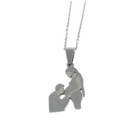 Stainless Steel Hollow Mother Child Love Pendant – Jewelry Gift Ideas — 4