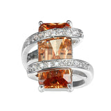 Turquoise Ring Female Extra-large Rectangular Zircon – Gifts for Her — 1