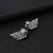 Angel Wings Stud Earrings with Diamonds – Thoughtful Gifts — 6