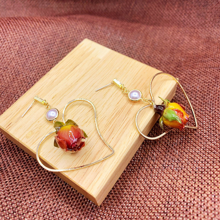 Autumn And Winter Wild Flower Earrings Mori Series – Birthday Gifts — 1