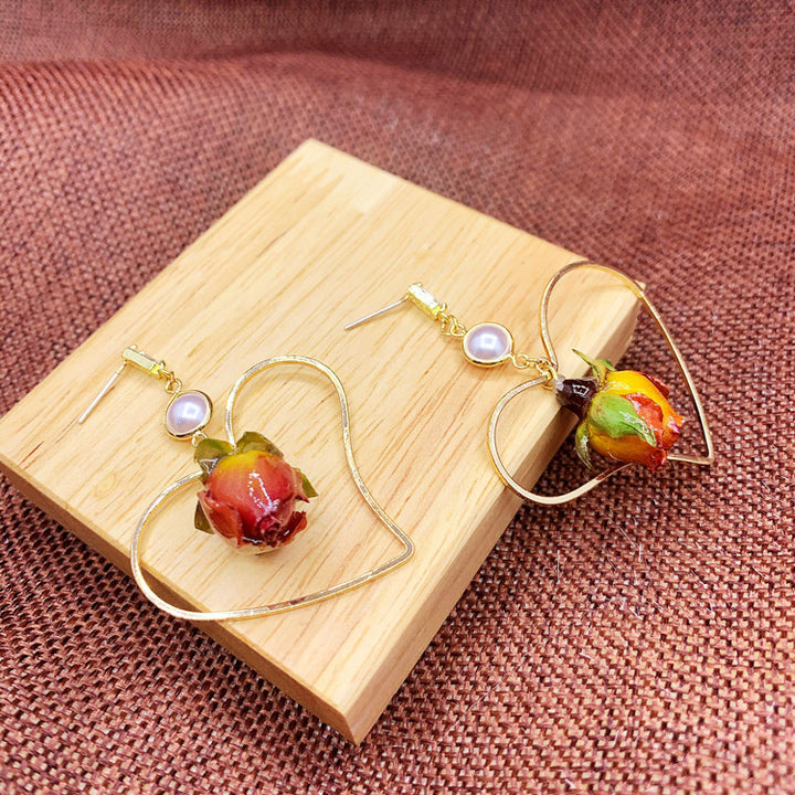 Autumn And Winter Wild Flower Earrings Mori Series – Birthday Gifts — 1