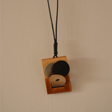 Geometric round square long necklace – Jewelry Gift Ideas — 4