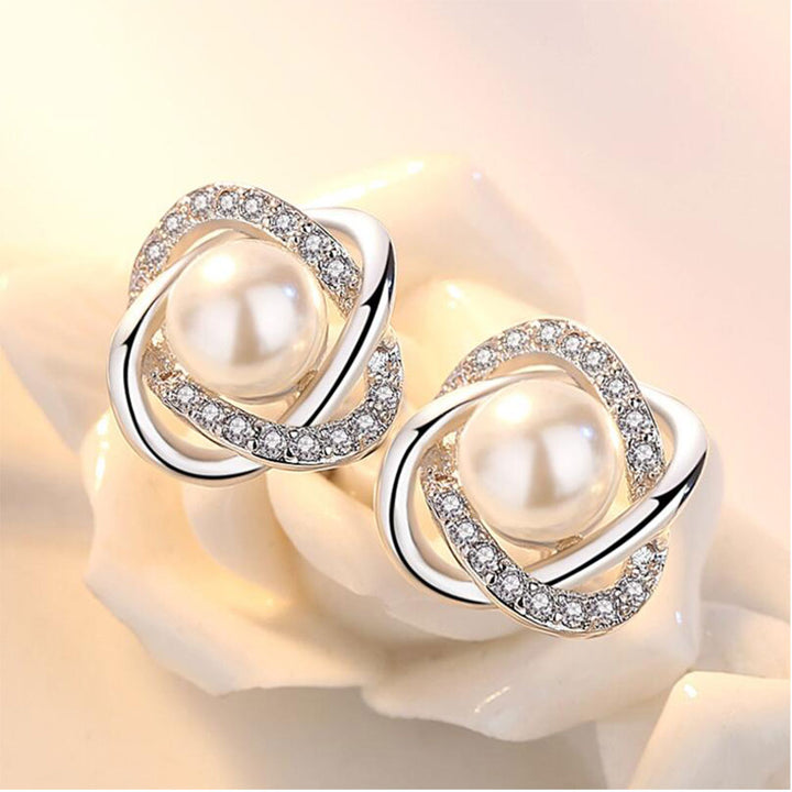 Shell Pearl Twist Earrings – Thoughtful Gifts — 1