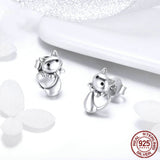 Cat Earrings S925 Sterling Silver Simple Personality – Cat Lover Gifts — 4