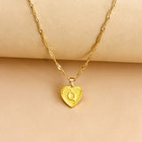 Hexagon Imitation Gold Pendant Necklace Peach – Jewelry Gift Ideas — 18