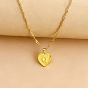 Hexagon Imitation Gold Pendant Necklace Peach – Jewelry Gift Ideas — 18