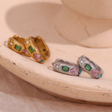 Geometric Micro-inlaid Water Drop Zircon Earrings – Unique Gift Ideas — 14