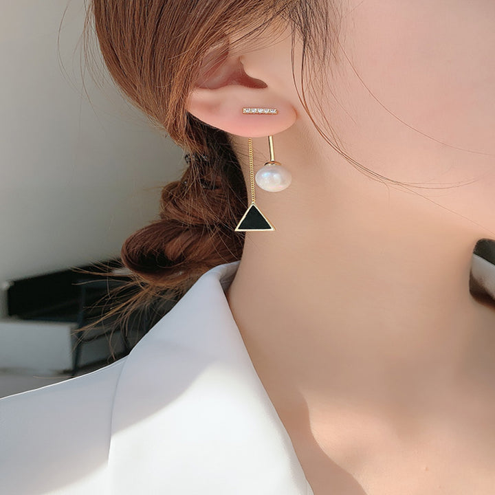 Sterling Silver Pearl Earrings Female Korean – Gifts for Her — 1