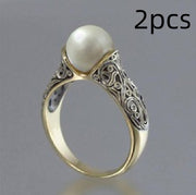 Inlaid Imported Artificial ABS Pearl Ring – Holiday Gift Ideas — 10