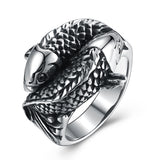 Men's Stainless Steel Double Fish Ring – Gifts for Him — 1