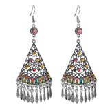 Textured Fan-Shaped Multilayer Earrings Chinese Style – Stylish Gifts — 1