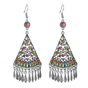 Textured Fan-Shaped Multilayer Earrings Chinese Style – Stylish Gifts — 1