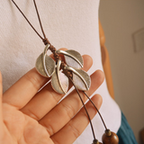 Sandalwood fringed long necklace – Jewelry Gift Ideas — 4