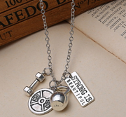 Sports Belief Power Dumbbell Barbell Pendant – Jewelry Gift Ideas — 3