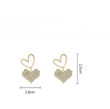 Women's Diamond Earrings With Love Temperament – Gifts for Her — 4
