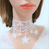 Sexy Lace Five Pointed Star Pendant Collar Female – Jewelry Gift Ideas — 2